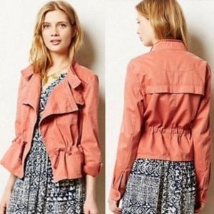 Anthropologie Hei Hei Anorak Coral Utility Jacket‎ Size XS